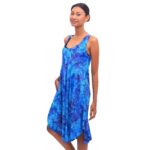 NOVICA-Leafy-Grove-Batik-rayon-dress
